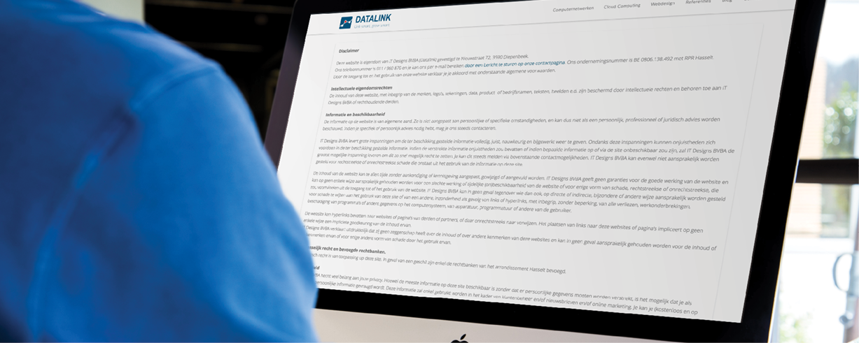 Welke gegevens zijn wettelijke verplichtingen die op mijn website moeten staan?