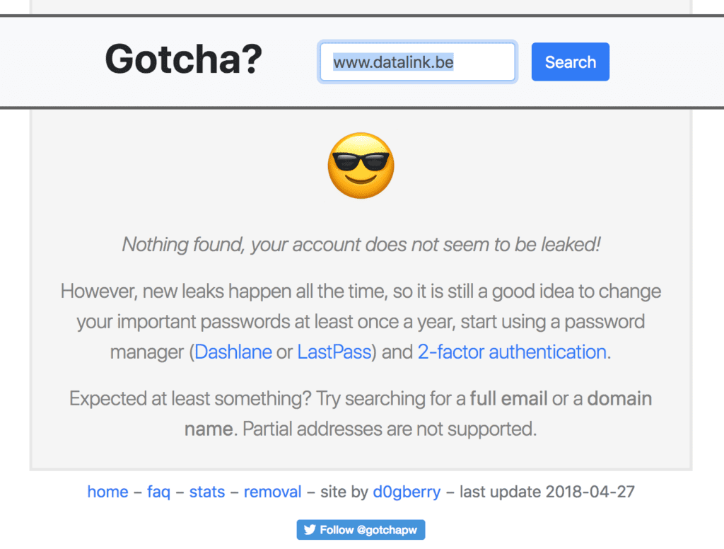 Gotcha password