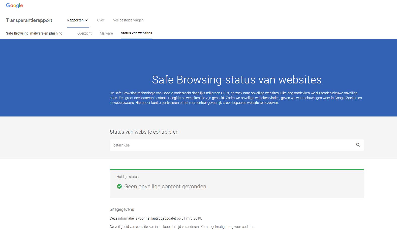 Transparantierapport Google_Datalink